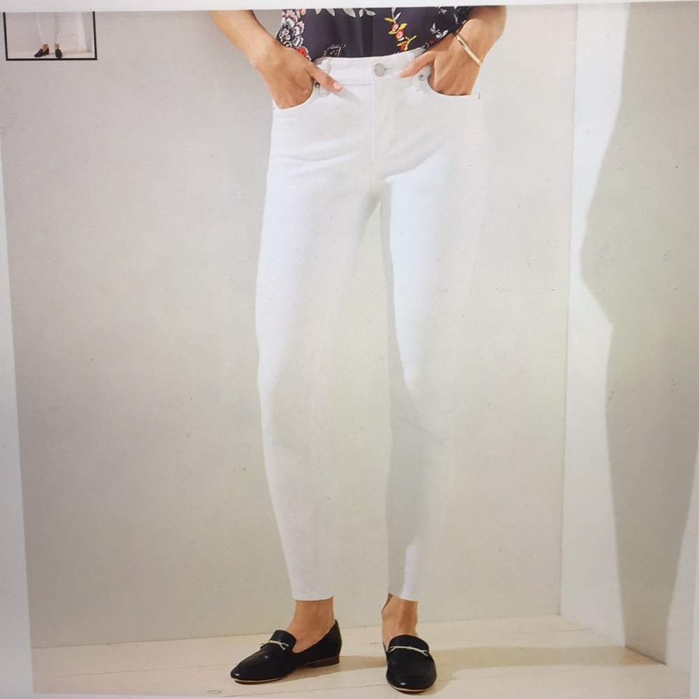 Ann Taylor Loft White Skinny Jeans